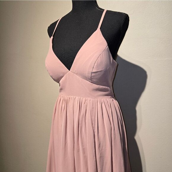 Azazie Blushing Pink Formal Dress AZAZIE AAIDA Size A8 - Picture 14 of 16